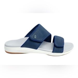 Waco Shoe Company Revitalign Kholo Nuevo Navy Blue Slide Sandals